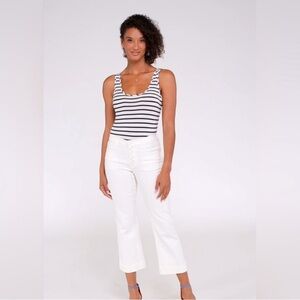 Cabi Palm Beach Crop White Jeans 6494 Size 10